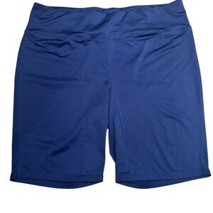 Ideology Blue Bike Shorts with Elastic Waistband